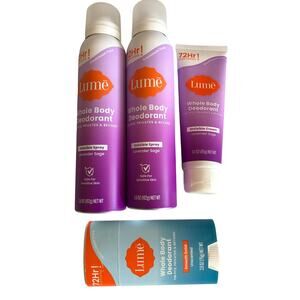 Lume Deodorant Lavender Sage Unscented Stick Spray Cream Aluminum Free Full Size